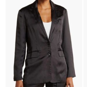 French Connection Satin Blazer **GLD Color buttons, Size 2US *host pick!*